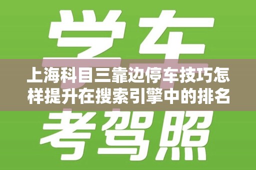 上海科目三靠边停车技巧怎样提升在搜索引擎中的排名