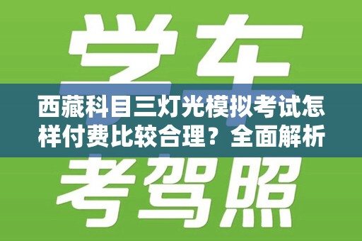 西藏科目三灯光模拟考试怎样付费比较合理？全面解析与建议