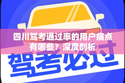 四川驾考通过率的用户痛点有哪些？深度剖析