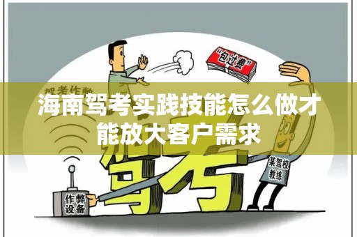 海南驾考实践技能怎么做才能放大客户需求