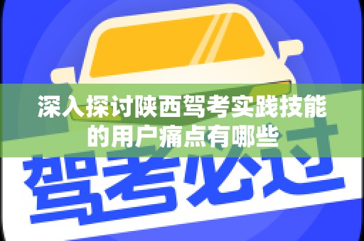 深入探讨陕西驾考实践技能的用户痛点有哪些